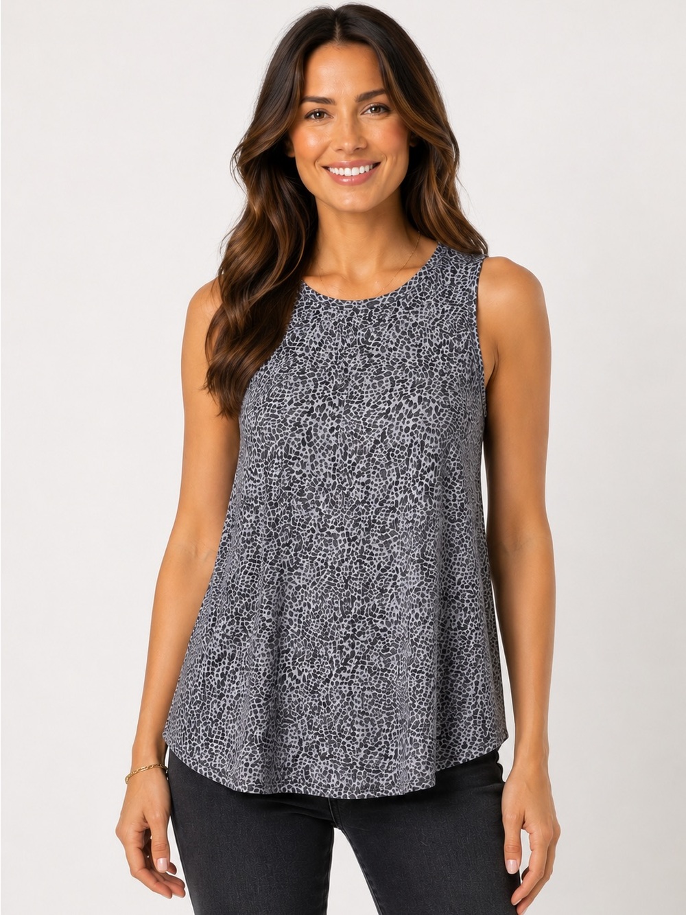 Old Navy Luxe Leopard Print Swing Tank Top Sleeveless Women’s Small NWT